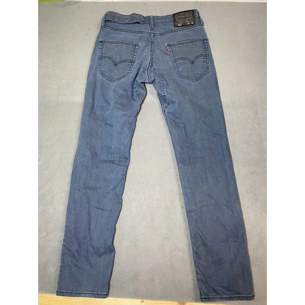 Levi's 511 Commuter Jeans Cycling Bicycle Reinforced Crotch U Lock Loop Reflect